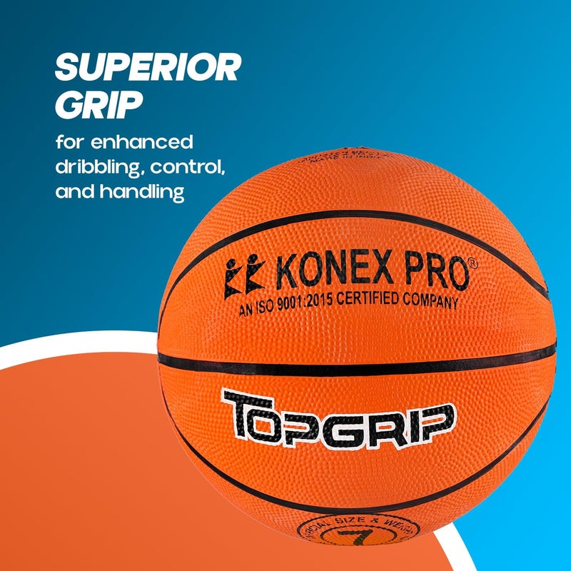 KONEX Size 5 Professional Basket Ball for Indoor & Outdoor (Brown) - Image 3